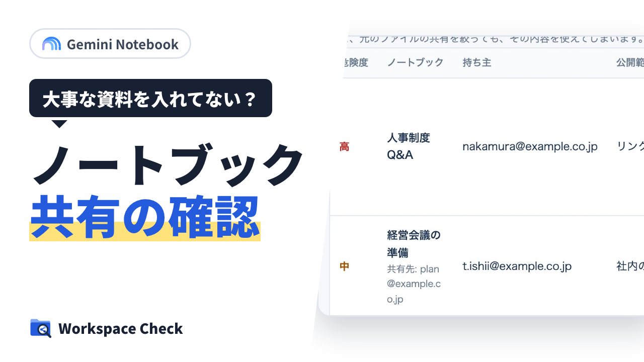Gemini Notebook(旧 NotebookLM)のノートブックの共有を確かめる方法